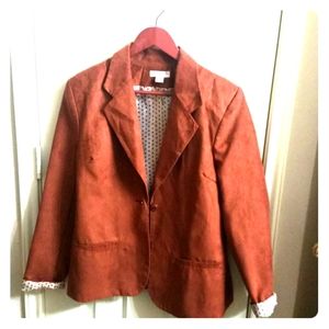 Woman's faux suede blazer